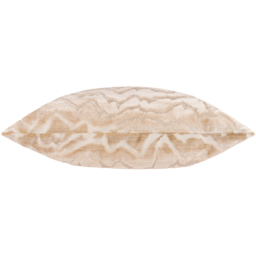 Tierra Cut Velvet Abstract Cushion - Taupe / Feather - thumbnail 3
