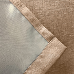 Pair of Vogue Latte Natural Eyelet Thermal Dimout Curtains - Latte / 168cm / 183cm - thumbnail 5