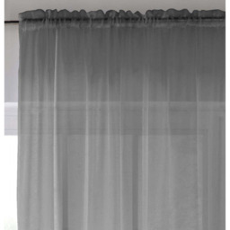 Pair of Crystal Grey Plain Woven Sheer Voile Panels - Grey / 122cm - thumbnail 4