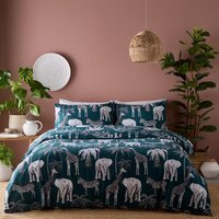 Wild Safari Duvet Cover Set - Teal / Superking - thumbnail 1
