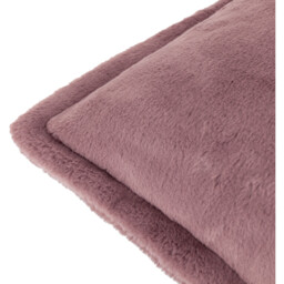 Kallu Faux Fur Cushion - Mulberry / 45cm / 80% Polyester, 20% Feather - thumbnail 4