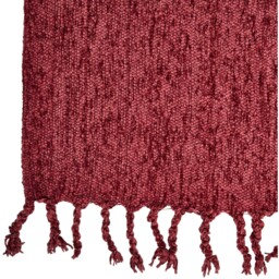 Chenille Tassel Throw - Burgundy - thumbnail 4
