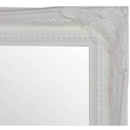 Fraser White Small Beaded Wall Mirror 86 x 61cm - White - thumbnail 3