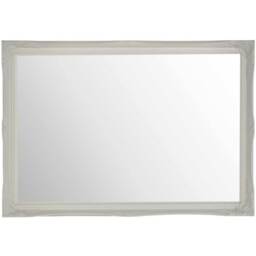 Fraser White Small Beaded Wall Mirror 86 x 61cm - White - thumbnail 2