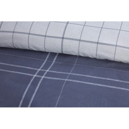 Hudson Microfibre Polyester Check Complete Duvet Set With Pillowcase - Multicolor / King - thumbnail 3