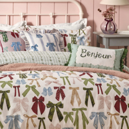 Noortje Bows Trending Duvet Cover Set - Silk Pink / King - thumbnail 4