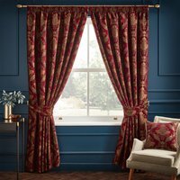 Shiraz Pencil Pleat Curtains - Burgundy / 168cm / 229cm - image 1