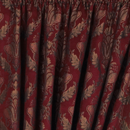 Shiraz Pencil Pleat Curtains - Burgundy / 168cm / 229cm - thumbnail 3