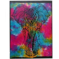 Cotton Wall Art Elephant MultiColor - Multicolor
