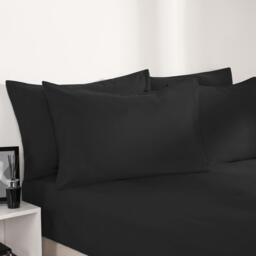 Plain Fitted Bed Sheet - Graphite / Polyester / Single - thumbnail 4