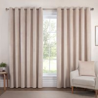 Vermont Velvet Blackout Curtain - Natural / 168cm / 137cm