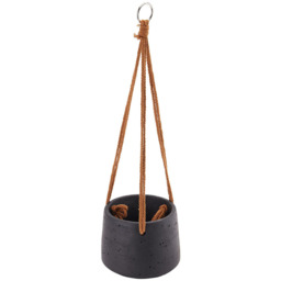 Nordic Hanging Cement Planter for Home Decor - Black - thumbnail 2
