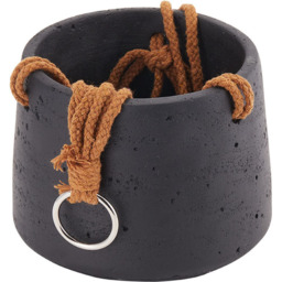 Nordic Hanging Cement Planter for Home Decor - Black - thumbnail 4