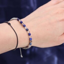 Zodiac Crystal Candle Gemstone Bracelet for Taurus Forest Emerald - Blue - thumbnail 2