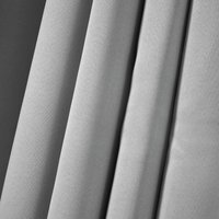 Plain Blackout Thermal Eyelet Curtains  - Silver / 167cm / 38cm / 228cm - image 1