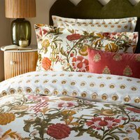 Ishana Floral Duvet Cover Set - Russet / Super King - thumbnail 1