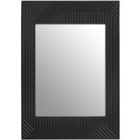 Barn Antique Wood Effect Wall Mirror - Black