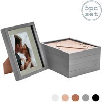 "3D Box Photo Frame - 8 x 10"" with 5x7"" Mount - Pack of 5 - Grey/Grey"