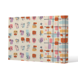 Leaves and Flowers, Abstract shapes Canvas Print - Orange / 101cm / 127cm - thumbnail 2