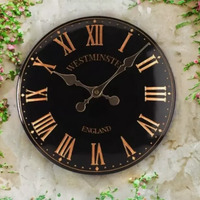 Garden Westminster Wall Clock - Black - thumbnail 1