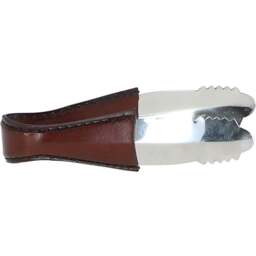 Luxury Leather Handled Ice Tong - Chestnut - thumbnail 2