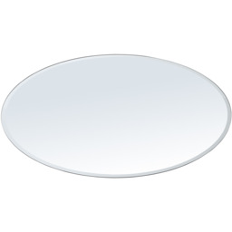 Bathroom Frameless Oval Wall Mounted Mirror - White / 40cm(W) x 60cm(H) - thumbnail 3