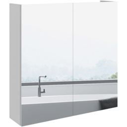 kleankin High Gloss Wall Mounted Bathroom Mirror Cabinet - High gloss - thumbnail 2
