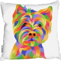 Amazing Illustration Dog Outdoor Cushion - Yellow / 60cm - image 1