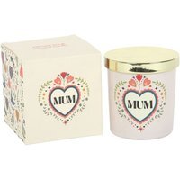 Mum Folk Heart French Tulip Candle Calming Gift for Mothers Day - White - image 1