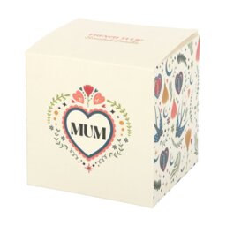 Mum Folk Heart French Tulip Candle Calming Gift for Mothers Day - White - thumbnail 5