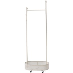 Free Standing Small Rack with Wheels - Cream White - thumbnail 2