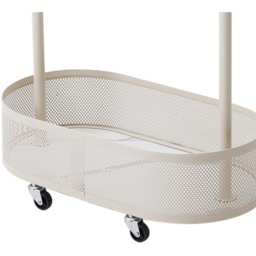 Free Standing Small Rack with Wheels - Cream White - thumbnail 4