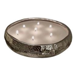 Vanilla Scented 7 Wick Candle  - Silver - thumbnail 3