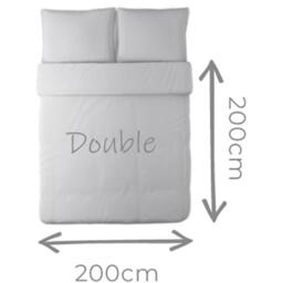 Duvet Cover Sets Micro Check - Ivory / Double - thumbnail 3