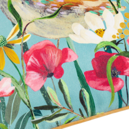Marais Bird Meadow Printed Chenille Cushion - Multicolour / Feather - thumbnail 4