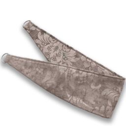 Velvet Jacquard Curtain Tie Back Pair - Latte - thumbnail 2