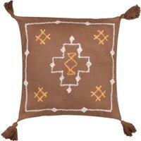 Durdle Embroidered Cushion - Cocoa / Polyester - image 1