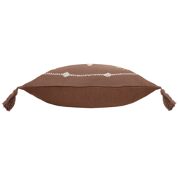 Durdle Embroidered Cushion - Cocoa / Polyester - thumbnail 4