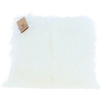 Tibetan Sheepskin Cushion - Bleached - thumbnail 1