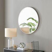 Emma Round Black Frame Wall Mirror OLD - Black / 80cm