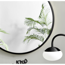 Emma Round Black Frame Wall Mirror OLD - Black / 80cm - thumbnail 4