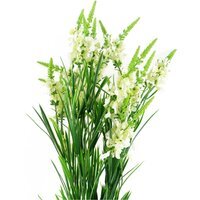 Pack of 6 x White Larkspur Artifical Stem - White