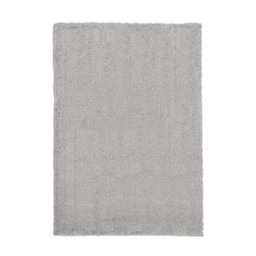 Laguna Super Soft Silver Shaggy Area Rug - Plain Silver / 120x170cm - thumbnail 3