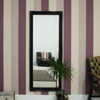 Hamilton Black Shabby Chic Design Large Dress Mirror 167 x 76cm - Black - image 1