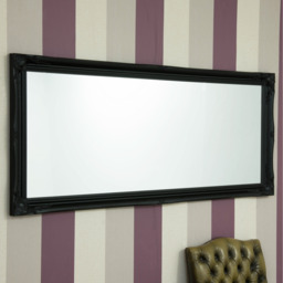 Hamilton Black Shabby Chic Design Large Dress Mirror 167 x 76cm - Black - thumbnail 5