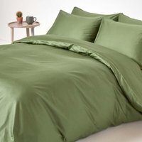 Organic Egyptian Cotton Duvet Cover Set - Moss Green / Single