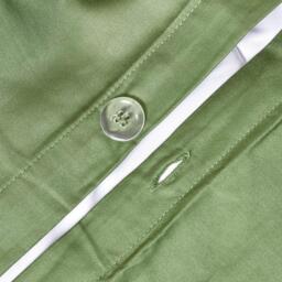Organic Egyptian Cotton Duvet Cover Set - Moss Green / Single - thumbnail 3