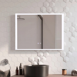 Frameless Anti-Fog LED Bathroom Wall Mirror - White - thumbnail 4