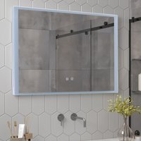 Frameless Anti-Fog LED Bathroom Wall Mirror - White - thumbnail 1