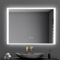 Frameless Anti-Fog LED Bathroom Wall Mirror - White - thumbnail 3